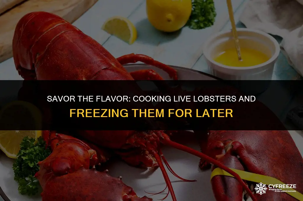 can i cook libe lobsters abd freeze them after