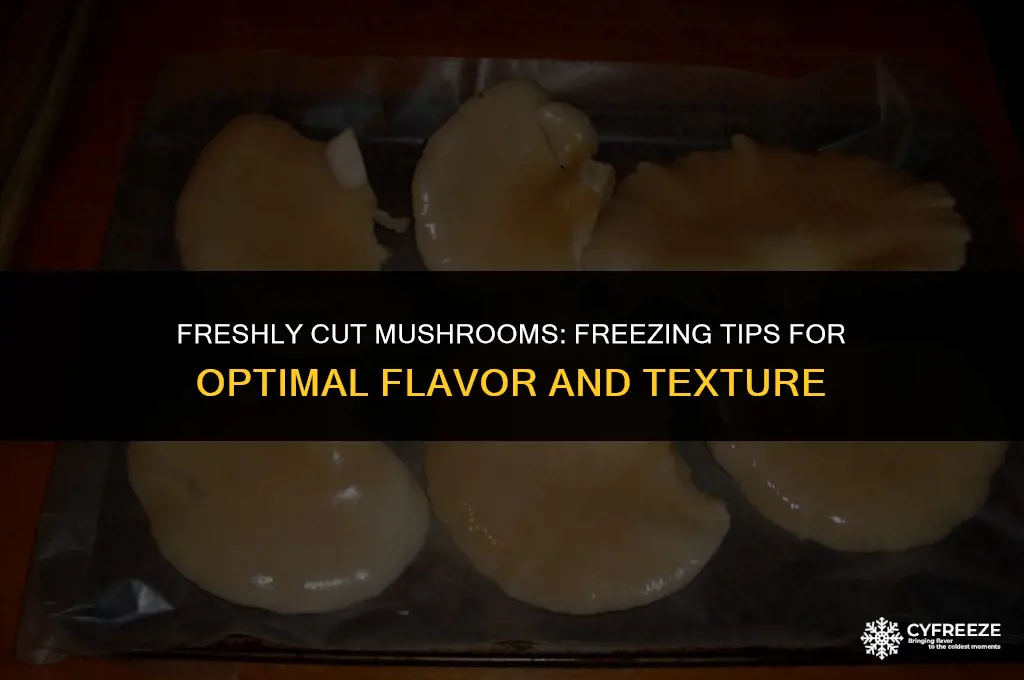 can i cut fresh mushrooms and freeze