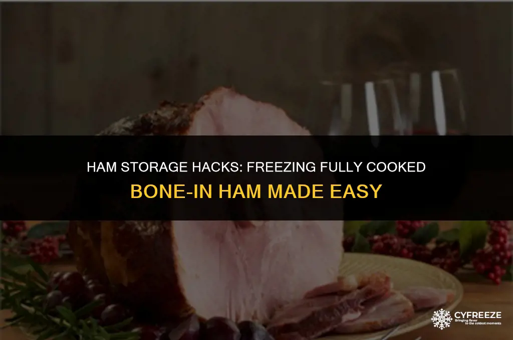 can i divide and freeze fully cooked bone in ham
