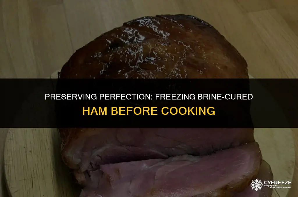 can i freeze a brine cured ham before cooking