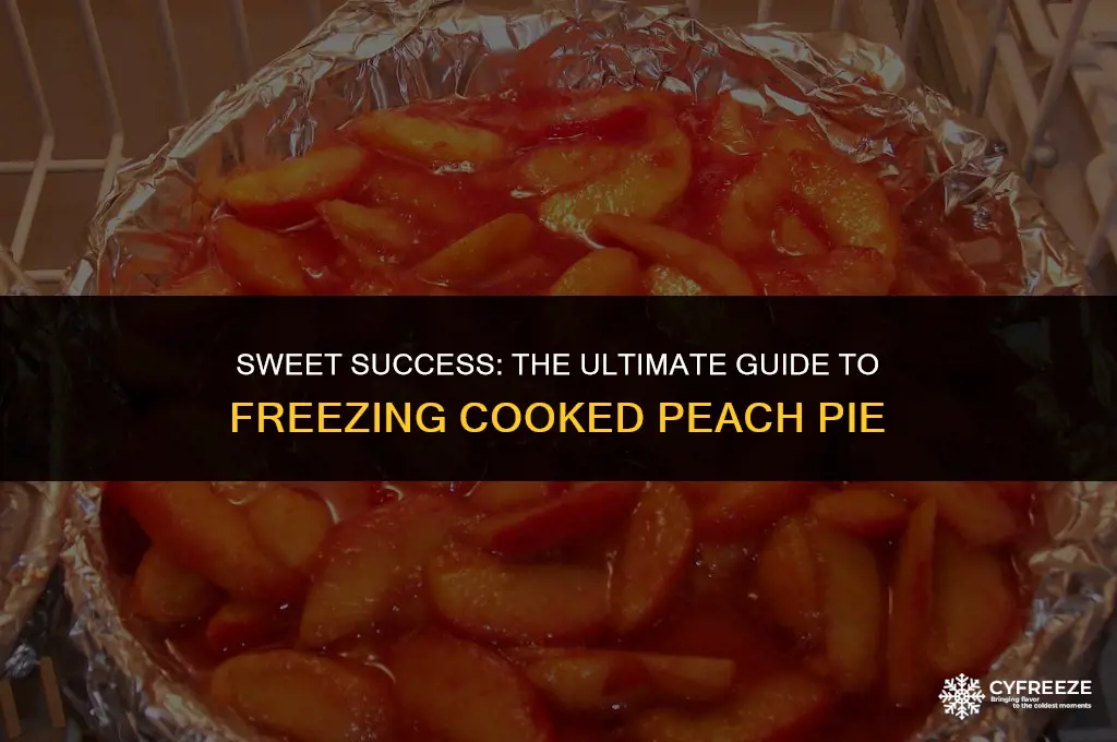 can i freeze a cooked peach pie