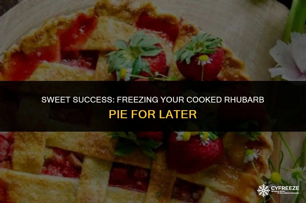 can i freeze a cooked rhubarb pie
