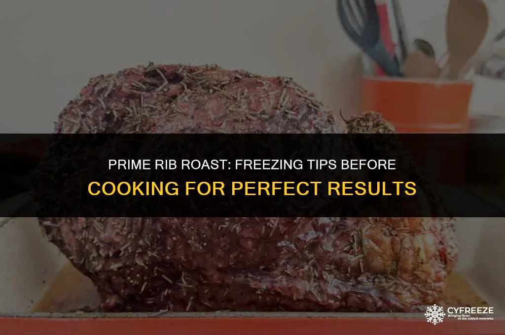 can i freeze a prime rib roast before cooking