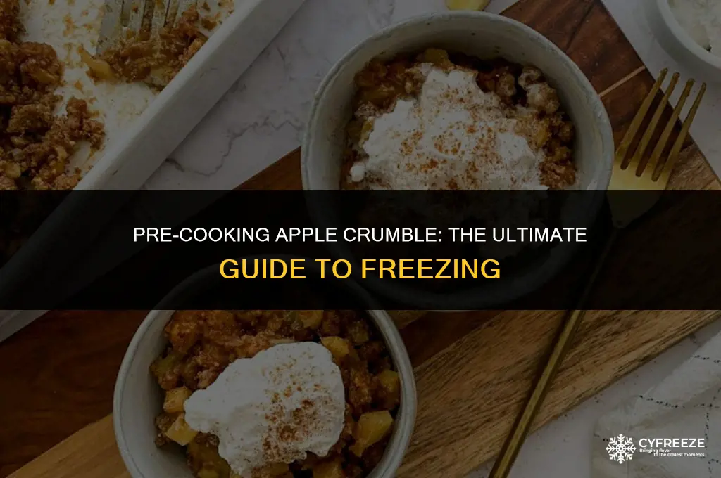 can i freeze apple crumble before cooking