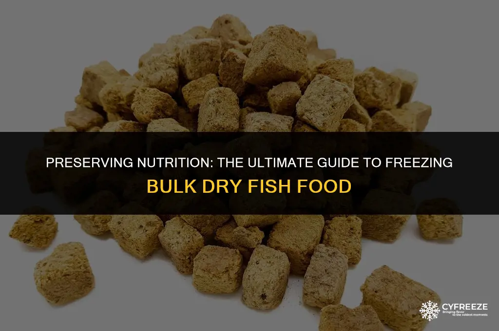 can i freeze bulk dry fish food