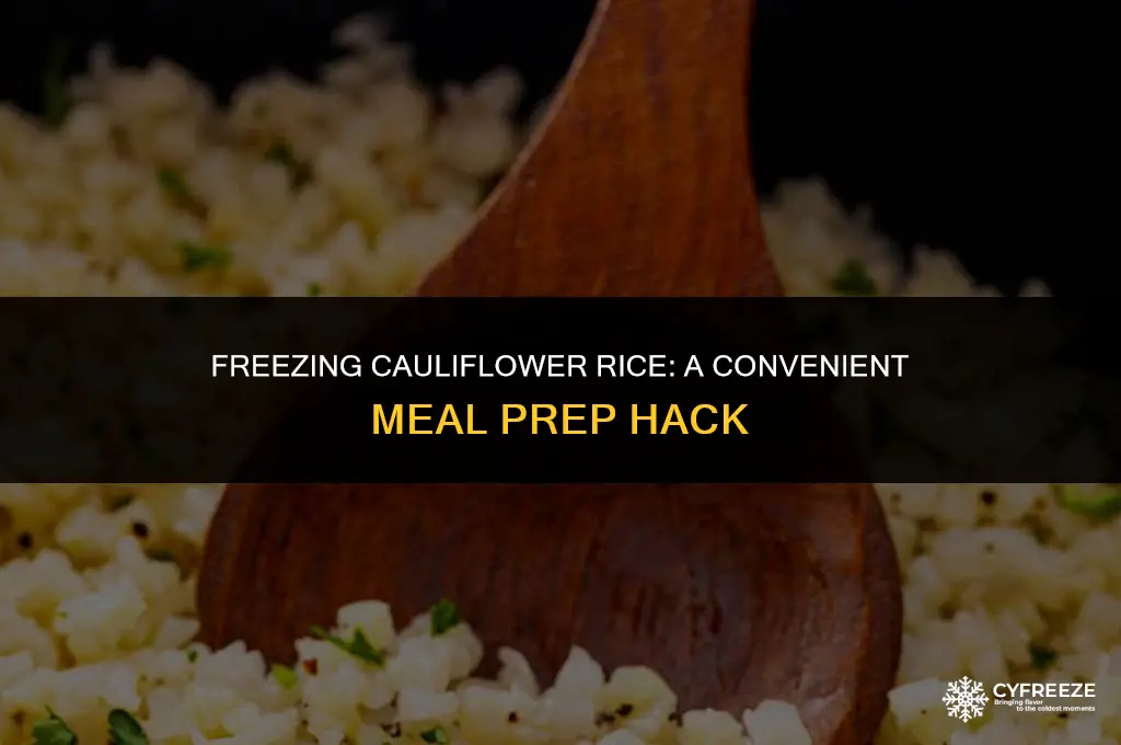 can i freeze cauliflower rice before cooking
