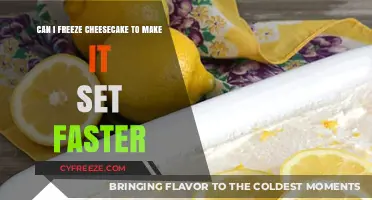 Quick Chill: Accelerating Cheesecake Setting in the Freezer