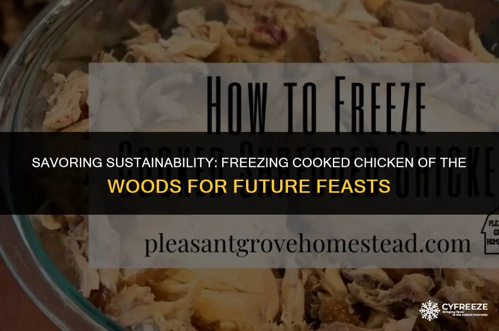 can i freeze chicken of the woods that is cooked