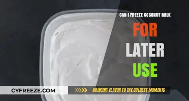 Freezing Coconut Milk: A Handy Guide for Later Use