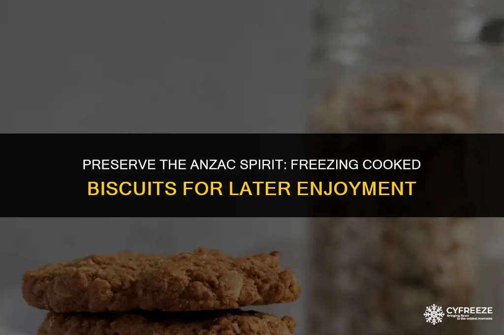 can i freeze cooked anzac biscuits