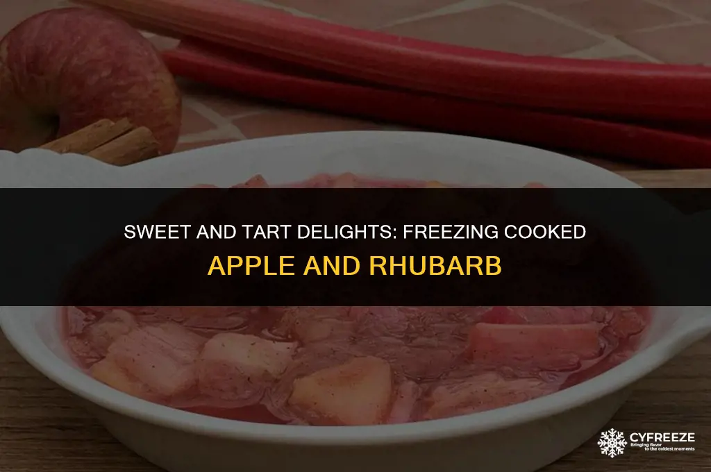 can i freeze cooked apple and rhubarb