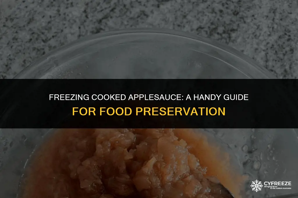 can i freeze cooked applesauce