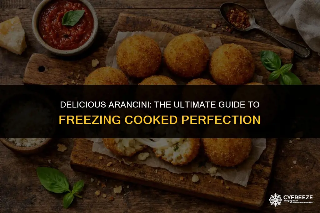 can i freeze cooked arancini