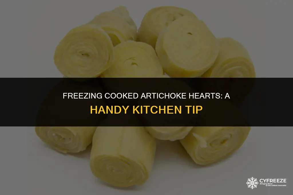 can i freeze cooked artichoke hearts