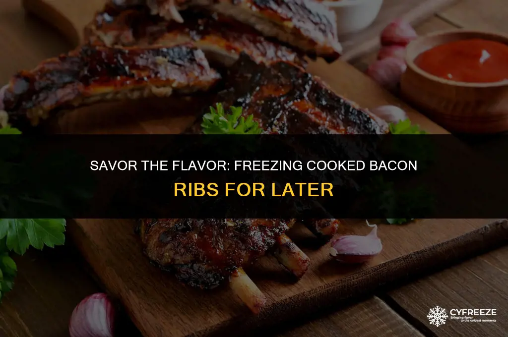 can i freeze cooked bacon ribs