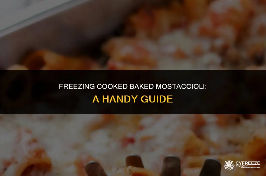 can i freeze cooked baked mostaccioli
