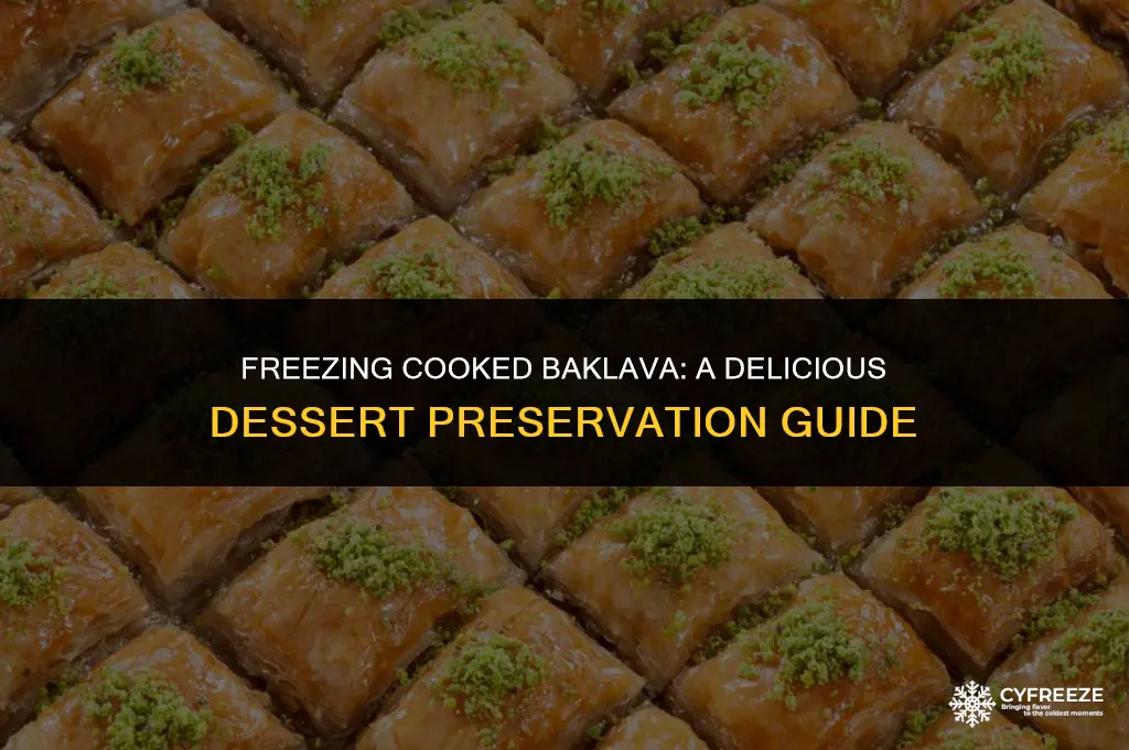 can i freeze cooked baklava