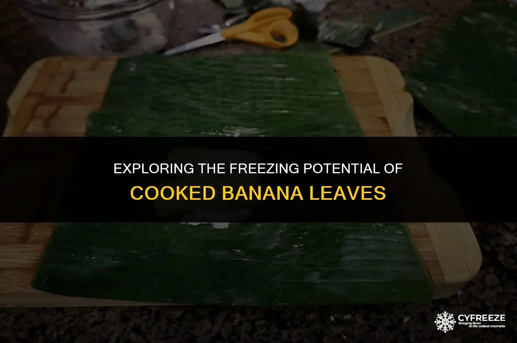 can i freeze cooked banana leaves