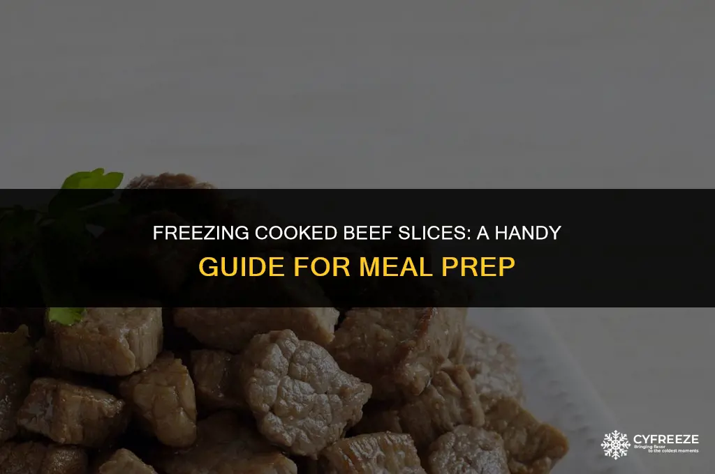 can i freeze cooked beef slices