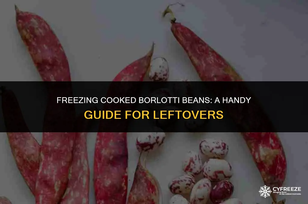 can i freeze cooked borlotti beans