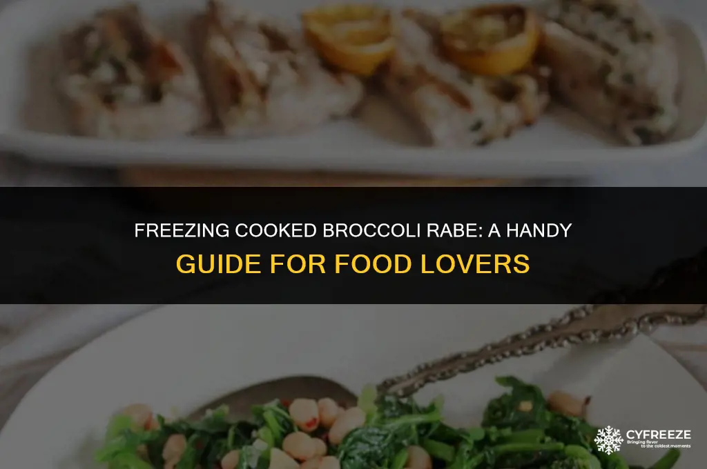 can i freeze cooked broccoli rabe