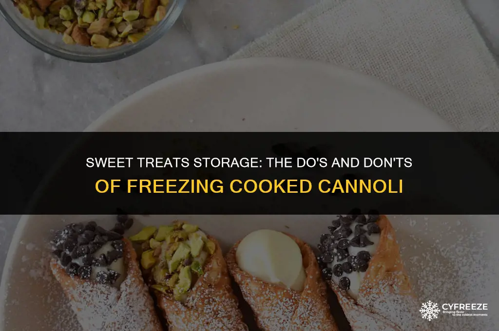 can i freeze cooked cannoli