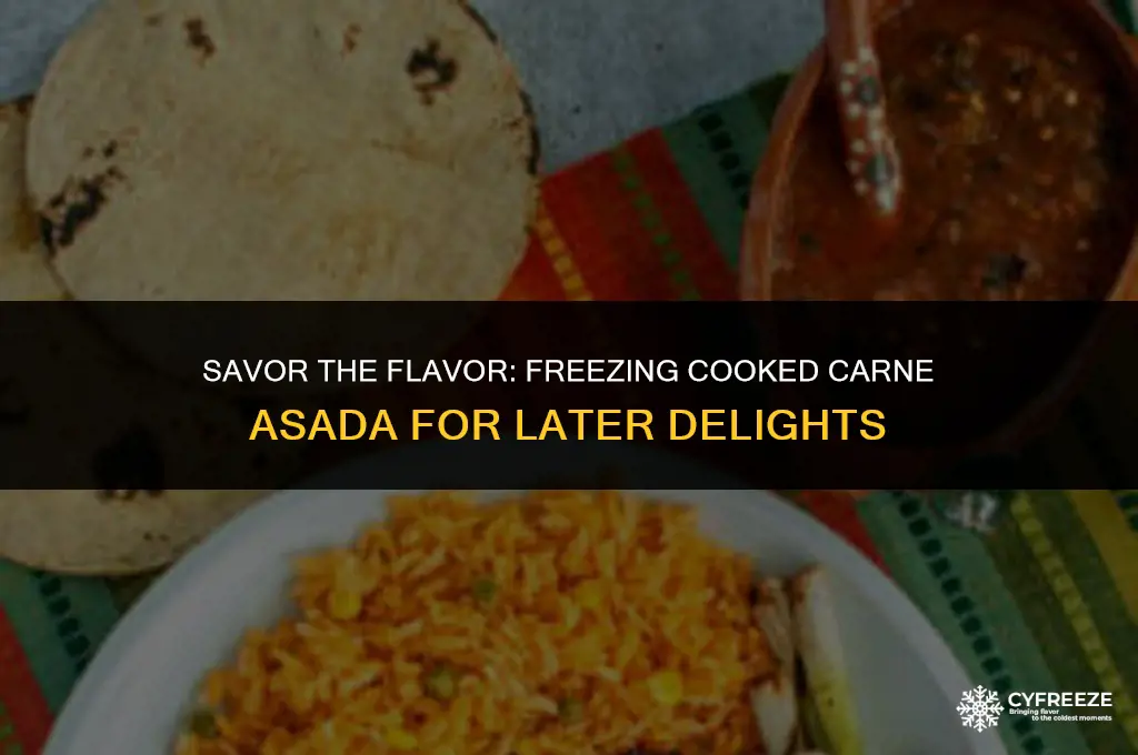 can i freeze cooked carne asada