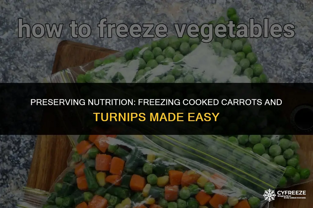 can i freeze cooked carrot and turnip