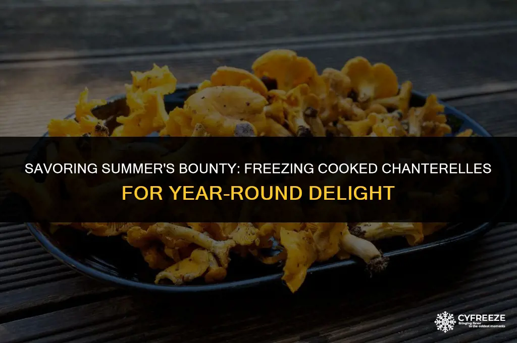 can i freeze cooked chanterelles