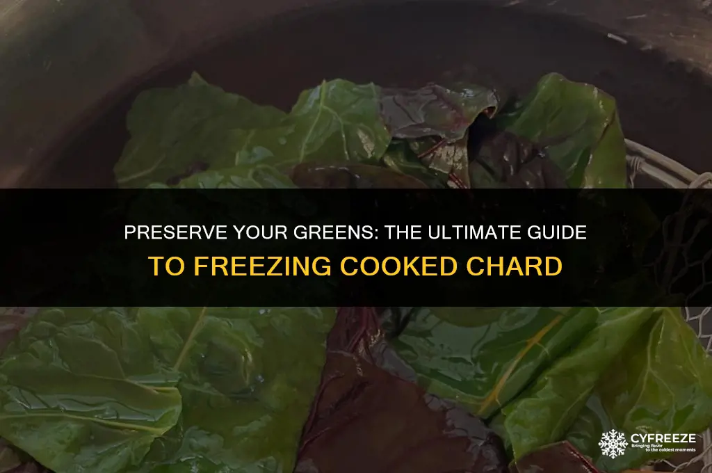 can i freeze cooked chard