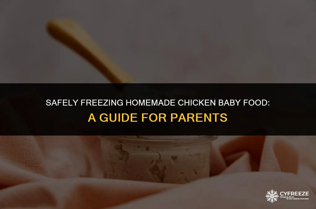 can i freeze cooked chicken baby food