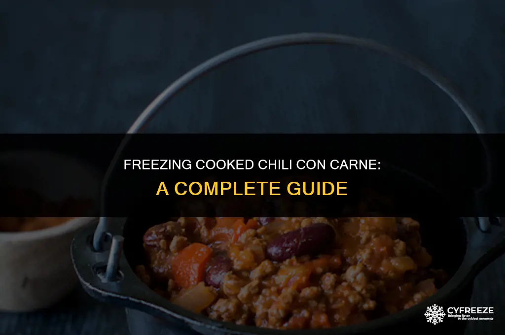 can i freeze cooked chili con carne