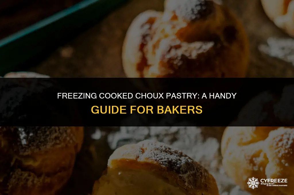 can i freeze cooked choux pastry