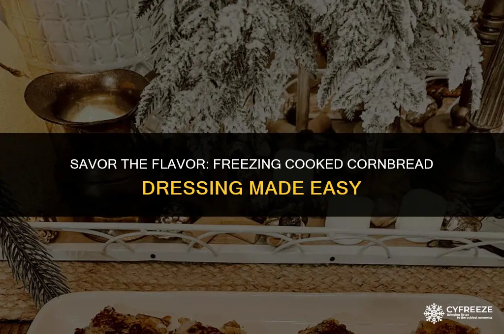 can i freeze cooked cornbread dressing
