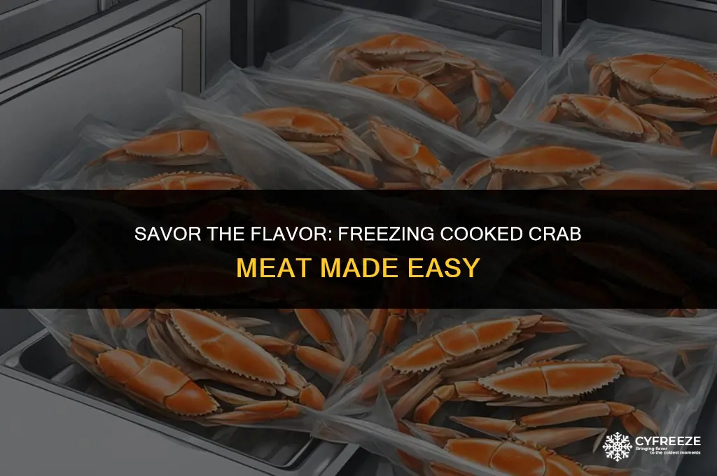 can i freeze cooked crab meat