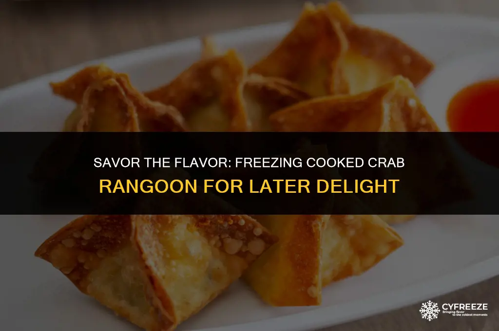can i freeze cooked crab rangoon