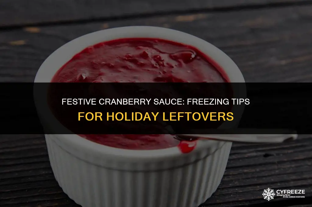 can i freeze cooked cranberry sauce