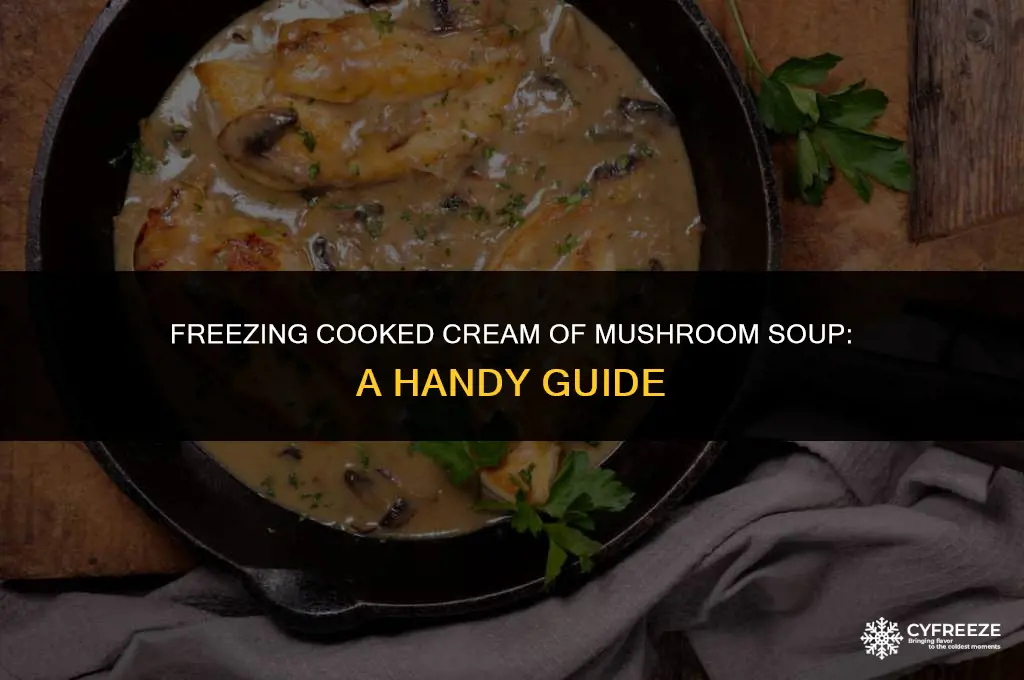 can i freeze cooked cream of mushroom soup