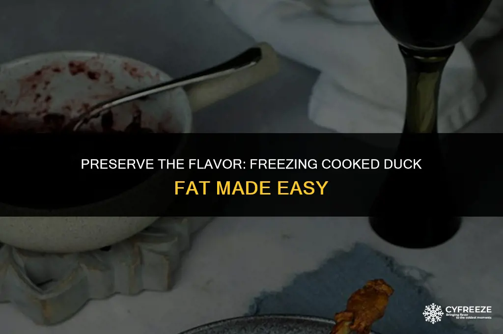 can i freeze cooked duck fat