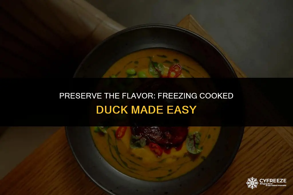can i freeze cooked duck