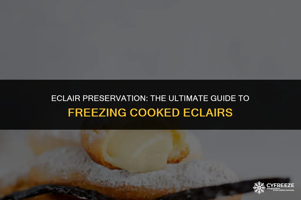 can i freeze cooked eclairs