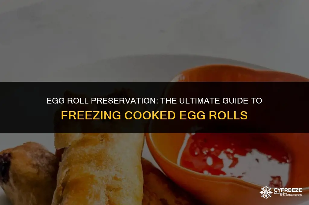can i freeze cooked egg rolls