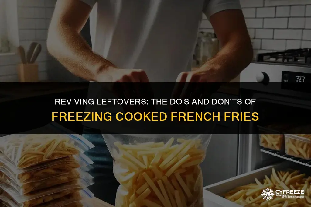 can i freeze cooked french fries