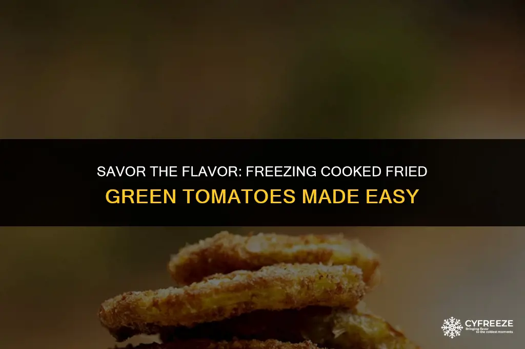 can i freeze cooked fried green tomatoes