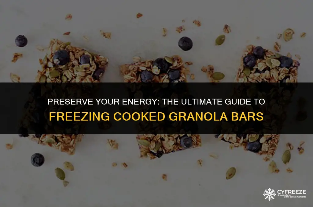 can i freeze cooked granola bars