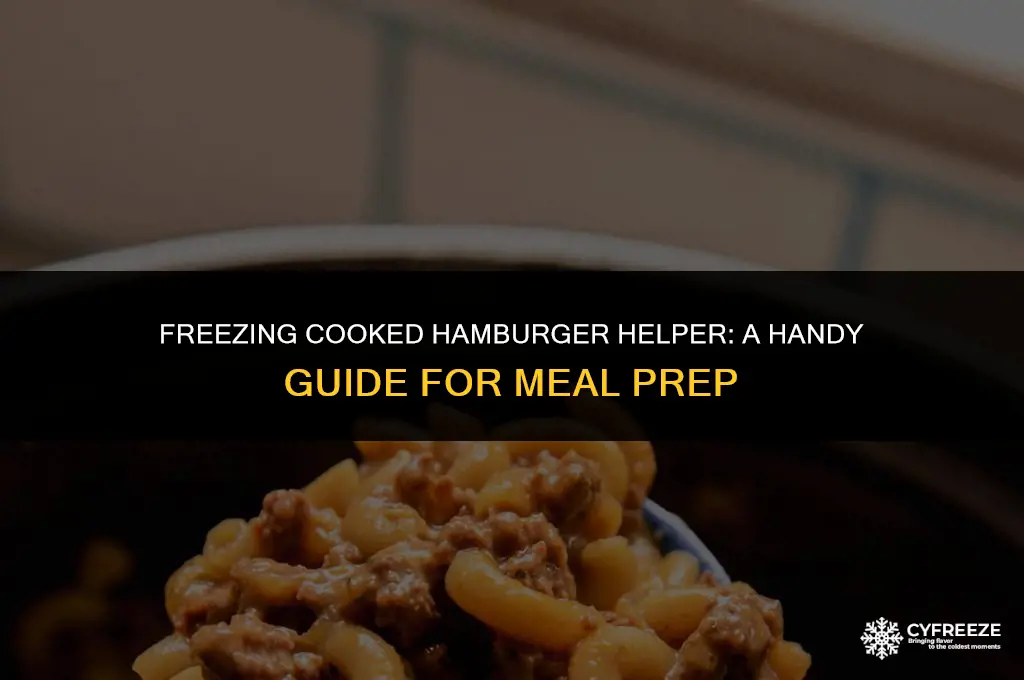 can i freeze cooked hamburger helper
