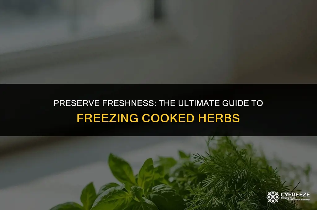 can i freeze cooked herbs