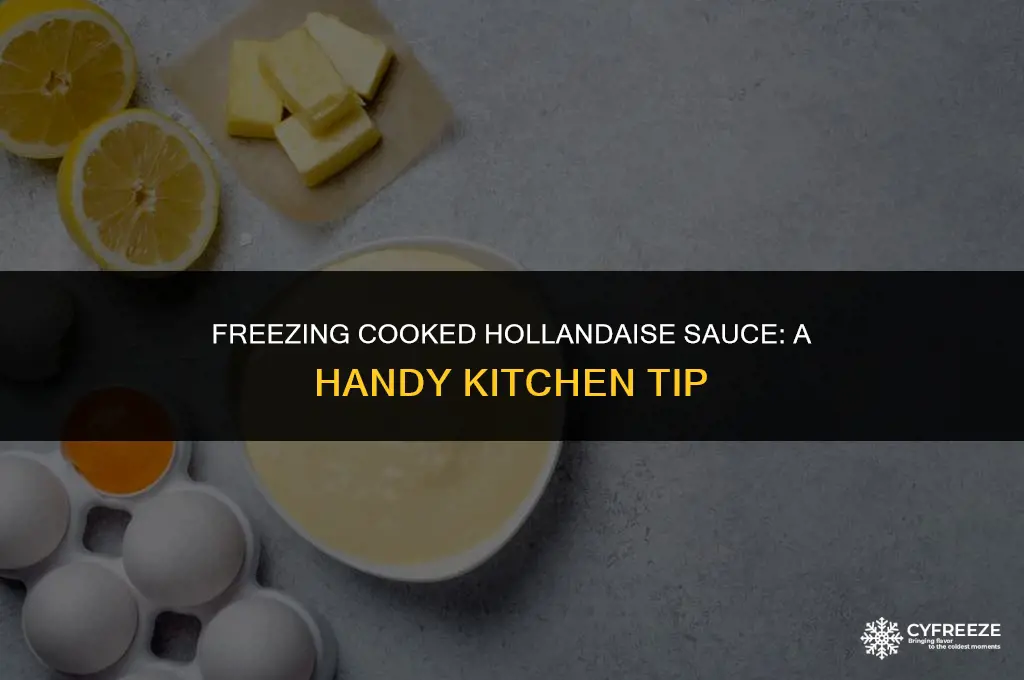 can i freeze cooked hollandaise sauce