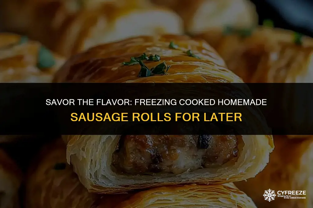 can i freeze cooked homemade sausage rolls