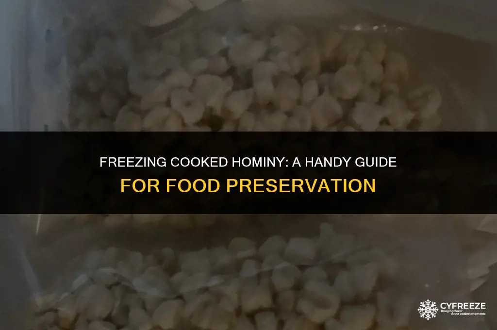 can i freeze cooked hominy